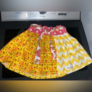 Blueberi Boulevard Kids' Yellow and Pink Skirt